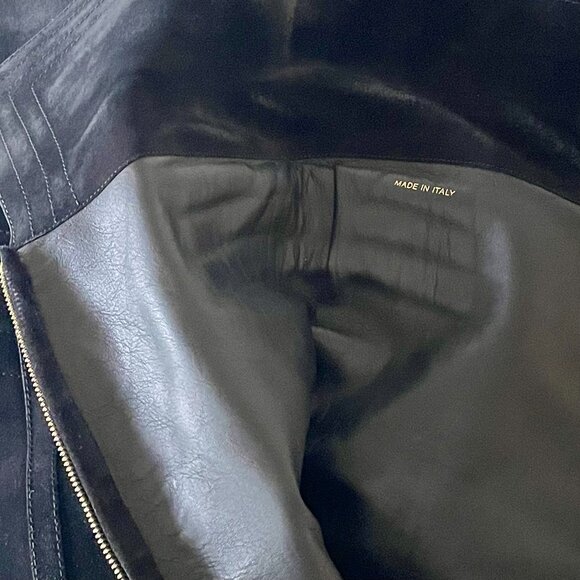 Louis Vuitton Black Suede Zipped Over-The-Knee Boots 37 / US 7 - Picture 13 of 17